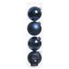 Decoris Boules de Noël - 4x pièces - bleu nuit - verre - 10 cm - décoration de Noël