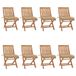 Maison Exclusive - Chaises Pliantes Avec Coussins, 8 Pièces, En Teck Massif