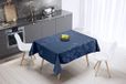 Bonamaison Tafelkleed, Anti-Mold, Sneldrogend, Waterdicht, 100% Polyester Tafellaken, Blauw, 140 x 140 Cm