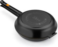 BRA Efficient A271464 Omeletpan Rond Zwart/Oranje Aluminium 26 cm
