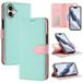 Menthe / Rose Étui portefeuille détachable iPhone 17 avec MagSafe, protection RFID et dragonne