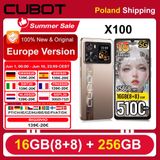 Cubot X100 5G - Smartphone 6.88" HD+ 120Hz, 16GB RAM (8GB+8GB Uitbr.), 256GB ROM, 64MP Camera, Android 15, Dimensity 7025, Goud