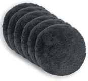 vidaXL Kussensloop 6 pcs HEERLEN Antracietkleurig Ø 50 cm PV Fleece