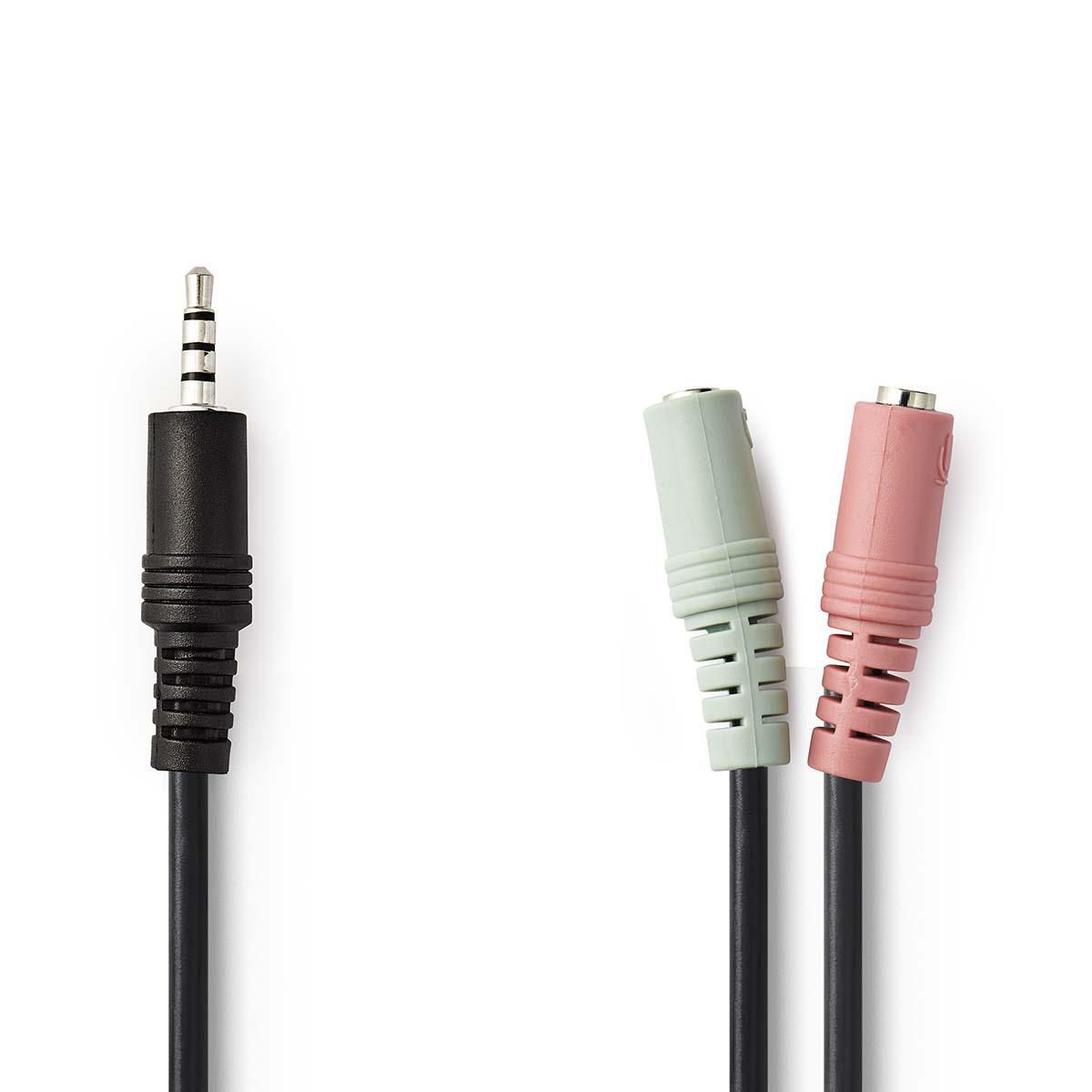 Nedis CAGP22150BK02 - Audio kabel - 0,2 m - Zwart