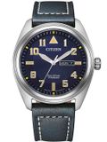 Citizen BM8560-45LC Horloge - Leer - Blauw - Ø 42 mm