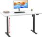 VCM bureau Lona 140x50 cm réglable en hauteur électriquement en continu noir/blanc