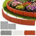 Bordure de jardin Plastique aspect pierre 5m Rouge brun