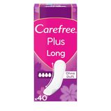 Carefree Slipinleg Plus Long zonder geur super absorberende en extra lange inlegkruisjes, 40 stuks