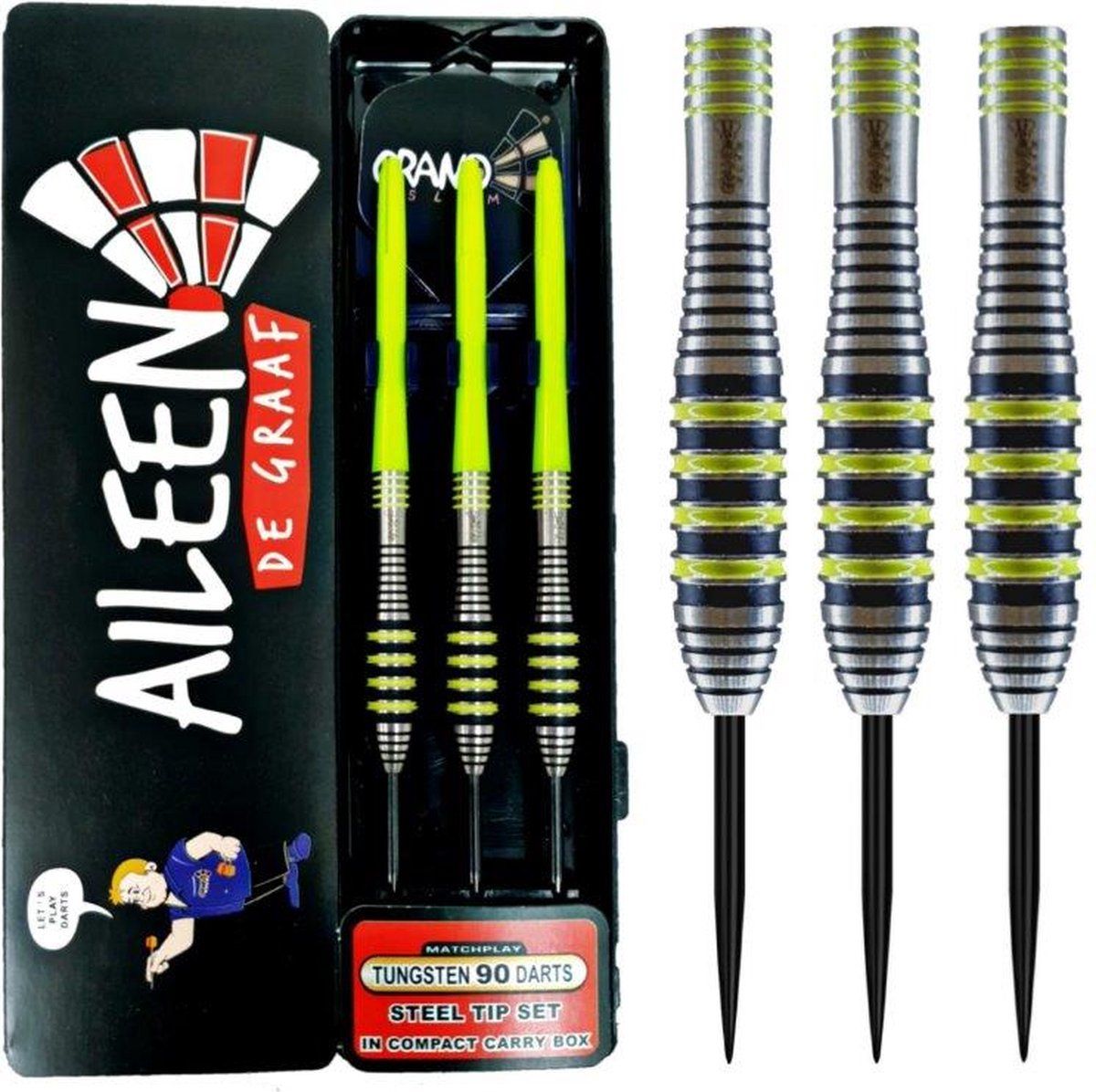 Aileen de Graaf Darts Steeltip - 90% Tungsten - 24gr - Zilver