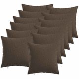 vidaXL Kussensloop Taupe Katoensatijn 40 x 40 cm (12 stuks)