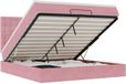vidaXL Lit plateforme avec matelas et LED 160x200cm Velours Rose