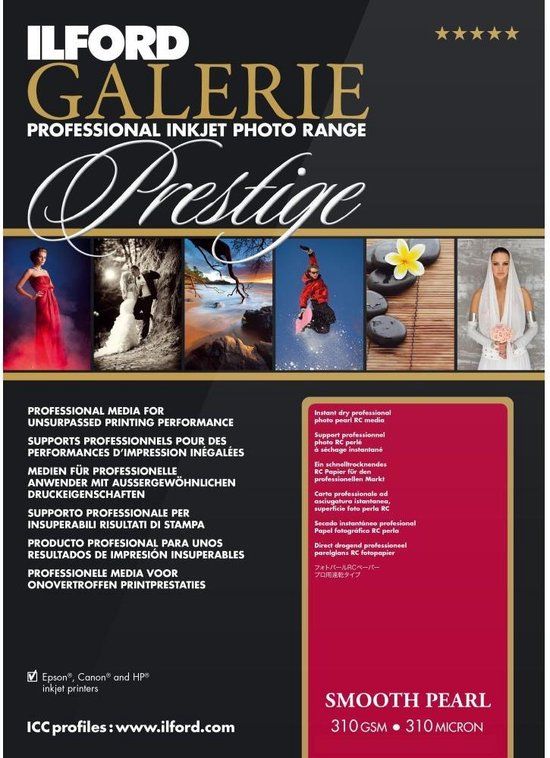 Ilford Prestige Smooth Pearl Fotopapier - 13x18 - 310 g - 100 vel