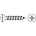 TOOLCRAFT TO-5377632 Vis de tôle 25 mm Cruciforme Phillips Inox A2 500 pièce(s)