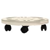 Rond platform Ø 30 x 7 cm met wielen, beige