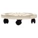 Rond platform Ø 30 x 7 cm met wielen, beige