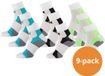 Xtreme Sockswear Fietssokken Quarter - 9 paar Witte fiets sokken - Enkelhoogte - Maat 35/38