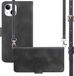 iMoshion Book Case iPhone 14 - Noir - Avec porte-cartes & cordon