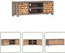 vidaXL Tv-meubel 120x30x40 cm massief mangohout grijs