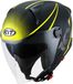 KYT D-City Colorful, casque intégral, couleur: Noir/Gris/Jaune, taille: L