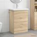 Maison Exclusive Ensemble de meubles de salle de bain "Exclusive" en chêne Sonoma, dimensions : 61 x 40 x 84,5 cm