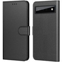 Phonillico® Case voor Google Pixel 6 PRO - Zwart Portemonnee Flap Magnetische Flap Kaartopslag