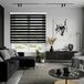 Double roller blind, day and night position, 120x180 cm, white/grey, polyester