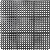 ANRO Rubberen Ringmat Zwart 90x90cm