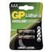 GP Lithium AAA Batterijen 2 Stuks