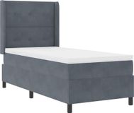 vidaXL Boxspringbed met Hoofdeinde Donkergrijs 80 x 200 cm Fluweel