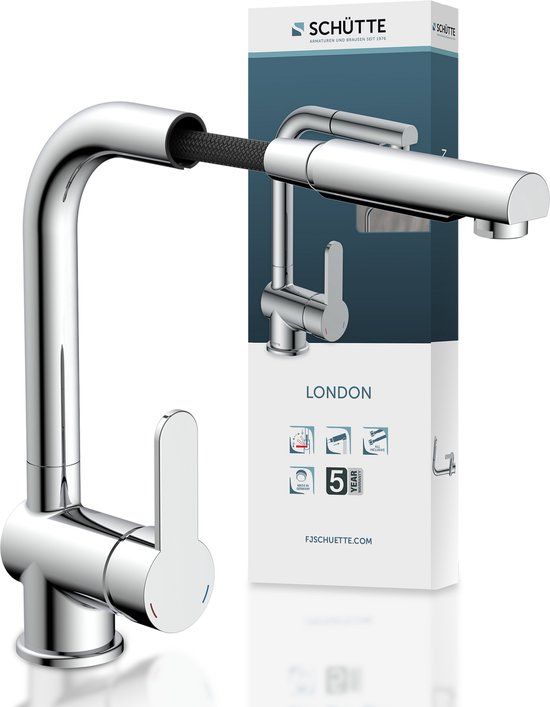 Schütte London Design Keukenkraan - Mengkraan - Chroom