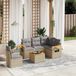 Maison Exclusive - Ensemble de jardin, 6 pièces, avec coussins, beige, en polyrotin