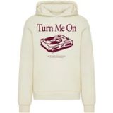 Mister Tee Turn Me On platenspeler hoodie/trui - M - Crème