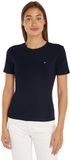 Tommy Hilfiger Damen Kurzarm Stricktop, Blau (Desert Sky), XXS