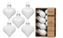 Inge's Christmas Decor 16120 P041 Weihnachtsbaumschmuck Glas Weiß 8 Stück