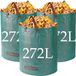 Sacs de jardin sans marque - Robuste et réutilisable avec poignées - Pour déchets de jardin, feuilles et herbe - 272 litres, lot de 3