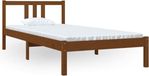 vidaXL Bedframe Massief Hout Honingbruin 90x200 cm