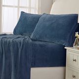 NY Loft Ultrazachte microfleece lakenset | Twin, blauw (Infinity Blue) | 3-delige set