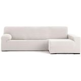 ECOMMERC3 Bankhoes voor chaise longue, lang hoekdeel rechts, zeer elastisch, bi-elastisch, bankovertrek, chaise long, kleur ecru met schuim en elastieken voor aanpassing rechts of links