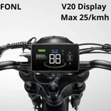FONL H6C LCD Display – Geschikt voor OUXI V20 – Fatbike Fietscomputer – 25 km/u Begrensd