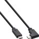 InLine® USB-C kabel, schuin, USB 3.2 Gen.2x2, 20Gb/s, 100W, zwart, 1m