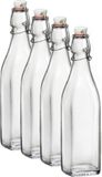 Bormioli Rocco Beugelfles/Weckfles - 6x - 1 Liter - Glas - Vierkant - Transparant