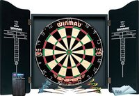 Winmau Professional Darts Set with Sniper Dartboard and Black Cabinet