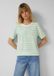 s.Oliver - dames - gestreept tricot T-shirt met hartjesborduursel