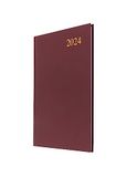 Collins Essential A5 Dagboek Week to View Planner 2024 - Complete Planner 2024 Dagelijkse, wekelijkse en maandelijkse weergave - (A5-formaat, kastanjebruin)