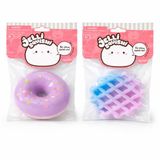 Jelli Squishi Sweet Treats Squishy Toy (2 stuks) - Sensorisch fidgetstress speelgoed voor kinderen - Zachte Jelly Squeeze wafel en donut Kavaii Taba Mochi Toy - Willekeurige kleuren