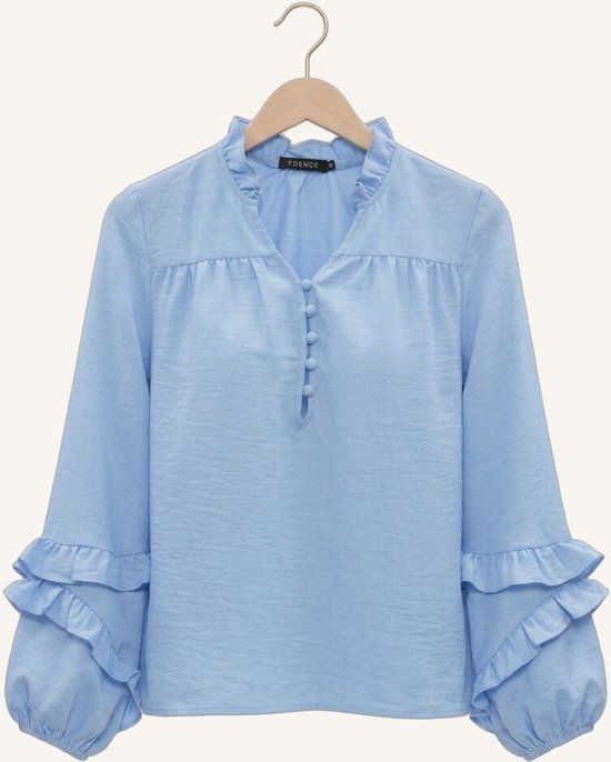 Ydence Blouse Jacky Dames Lichtblauw Maat M
