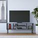 Meuble TV, couleur anthracite, 120x25x46,6 cm, mélamine, pour montage mural