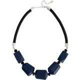 White Stuff Carnation Beaded Necklace Dark Navy