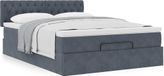 Maison Exclusive - Cadre de lit ottoman avec matelas, gris foncé, 140x190 cm, velours