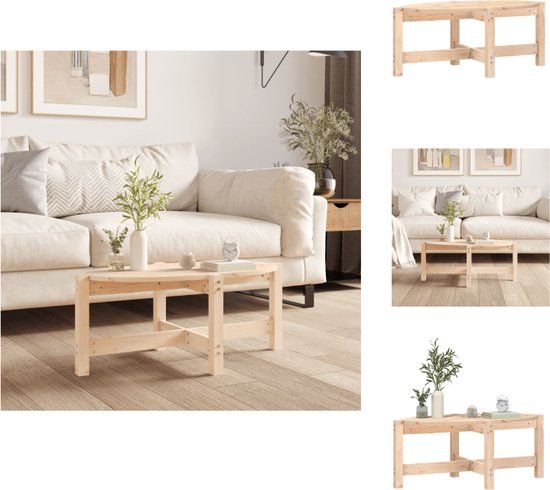 vidaXL Salontafel 87x48x35 cm massief grenenhout